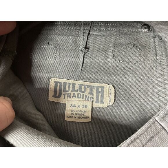 Duluth Trading Co Pants Men's Olive 34x30 Cargo Pocket Flex Fire Hose Workwear - Picture 5 of 10